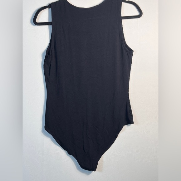 Marilyn Monroe Black Sheer and Velvet Patterned Bodysuit Medium - Picture 9 of 9